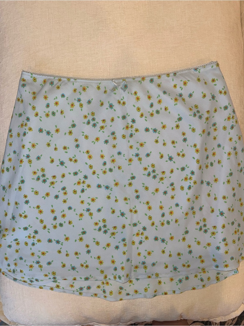 wild fable Light Blue Floral A-Line Mini Skirt
